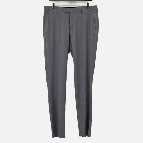 Soul of London Flat Front Unhemmed Dress Pants in Gray - NWOT - Size  35R - Picture 1 of 6